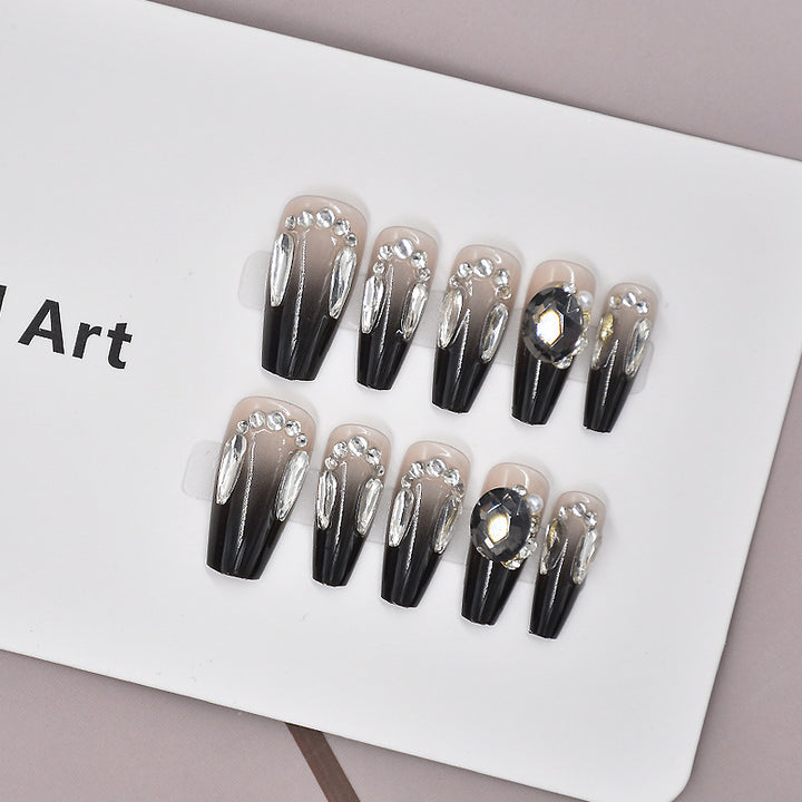 Glamorous Heart-Themed Press-On Nail Set Kalsten