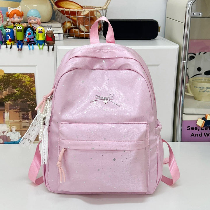 Stylish Sparkling Bow-Embellished Backpack Kalsten