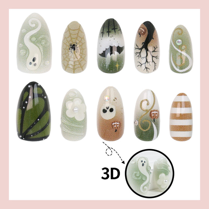 Halloween Artificial Nail Set with Creepy Designs Kalsten