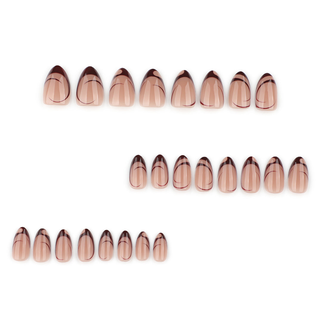 Elegant Nail Art with Filigree Lines and Glitter Accents Kalsten