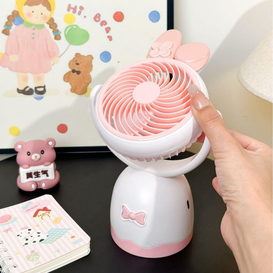 Ladies Portable Hand Fan with Cute Cat Ear Design Kalsten