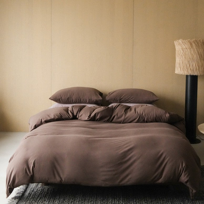 Extra-soft cotton satin duvet cover set with hotel finish and concealed zipper