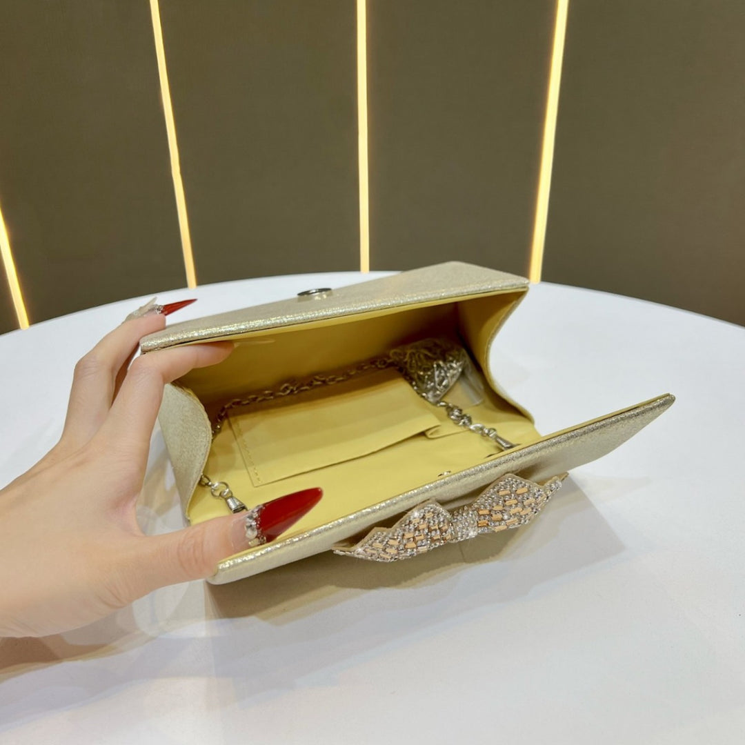 Bow-Decorated Evening Clutch