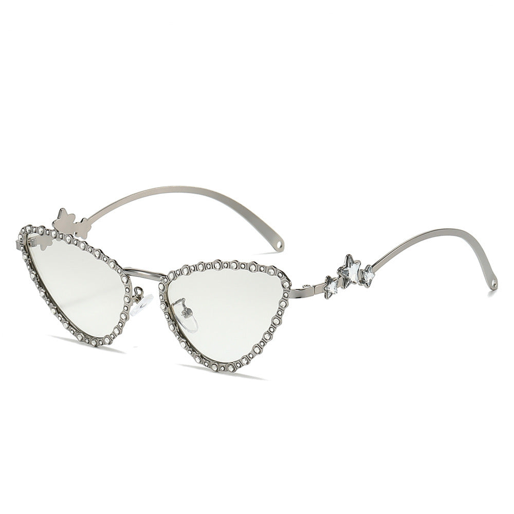 Glamorous Cat-Eye Sunglasses with Crystal Accents Kalsten