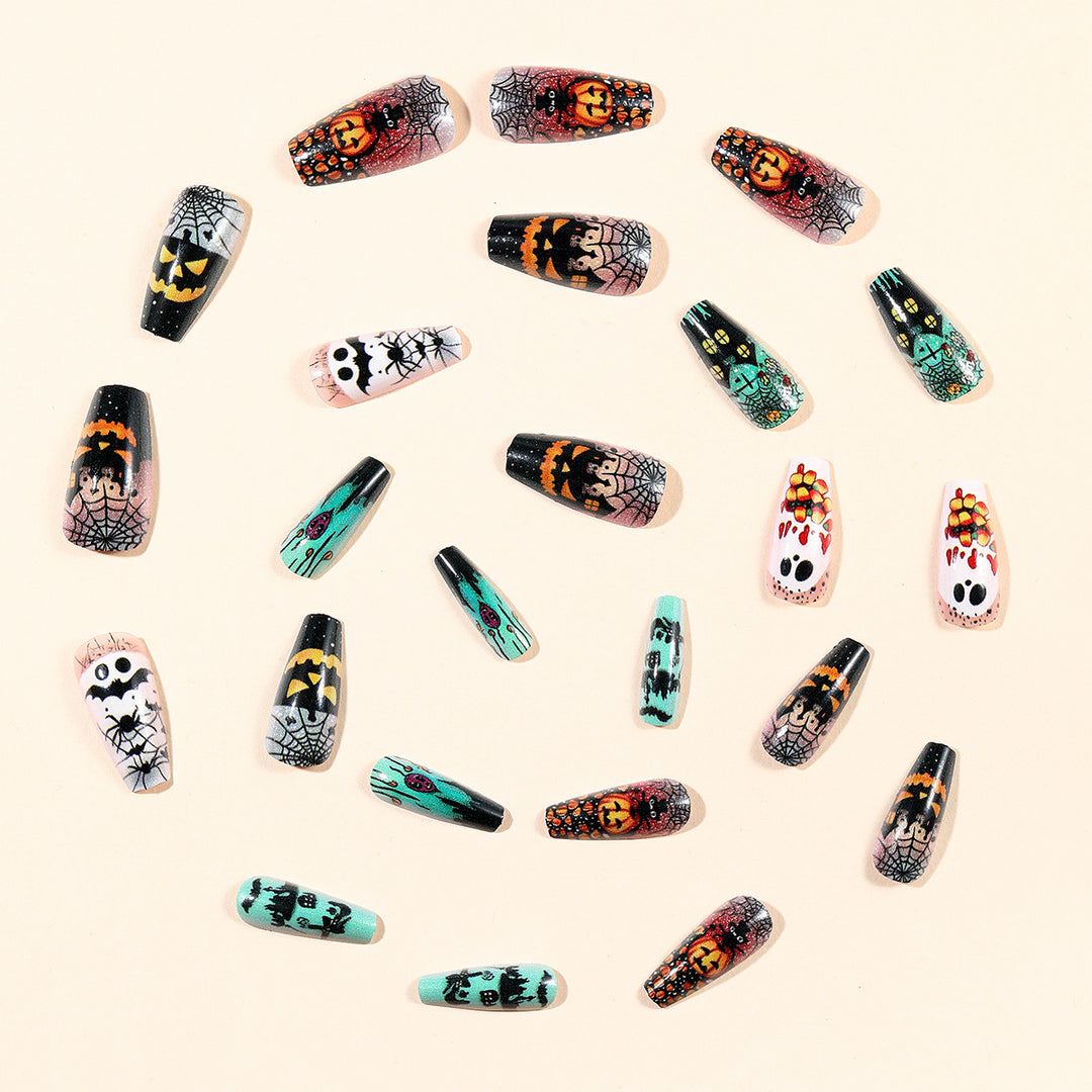 Gothic-Themed 3D Halloween Nail Art Extensions Kalsten