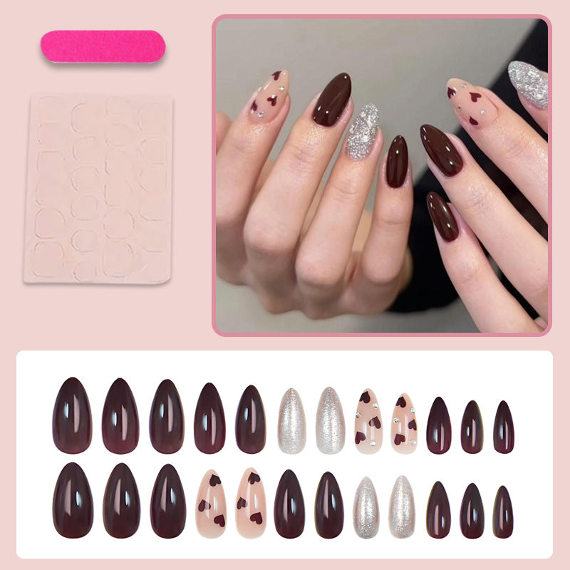 Acrylic nail set with glamorous accents Kalsten