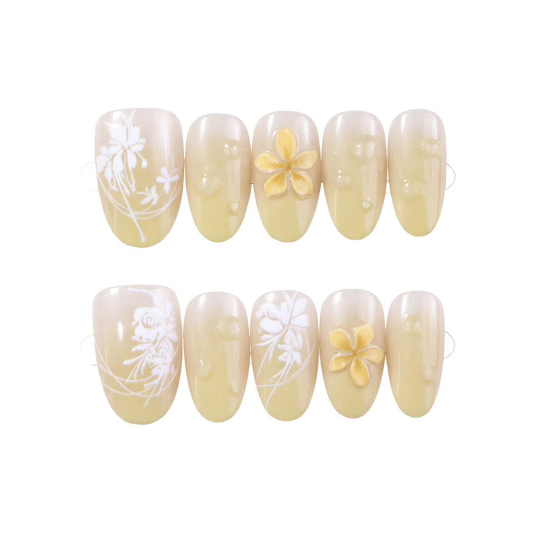 Artistic Floral Design Press-On Nails Kalsten