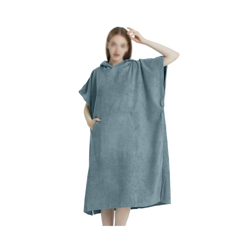 Women's Hooded Poncho made of soft Microfiber Fabric Kalsten