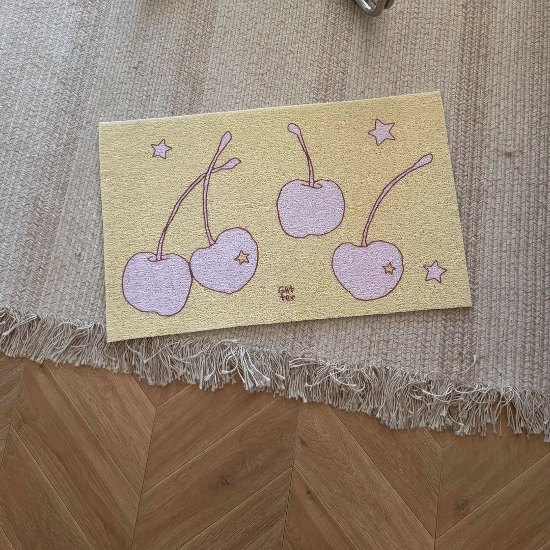 Decorative Apple Themed Floor Mat for Home