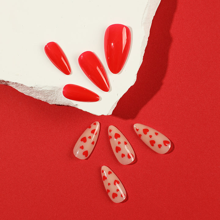 Artificial nails with heart design Kalsten