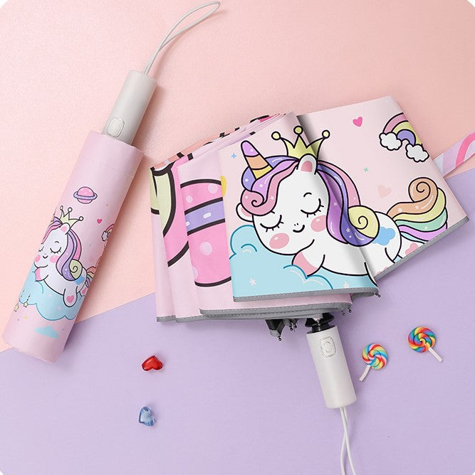 Ladies Folding Umbrella with Animal Motifs Kalsten