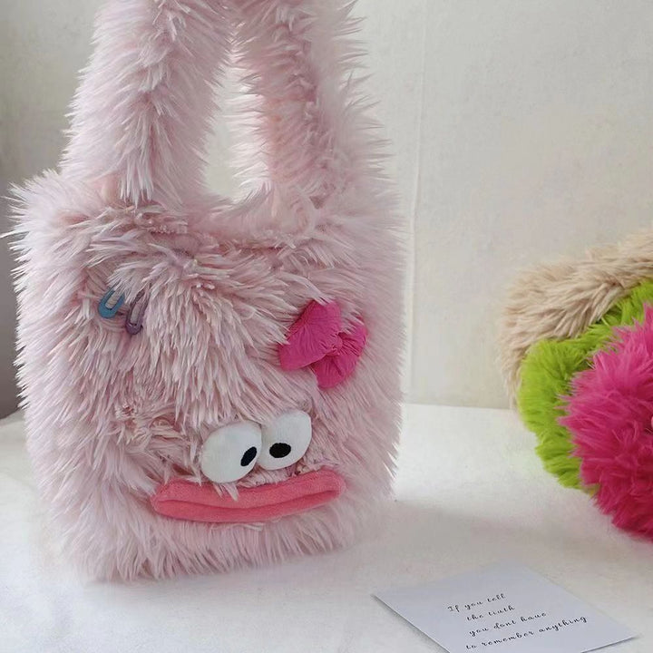 Cozy plush handbag with animal motif Kalsten