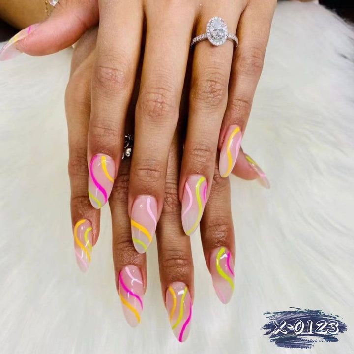 Artistic Stiletto Nail Art Design