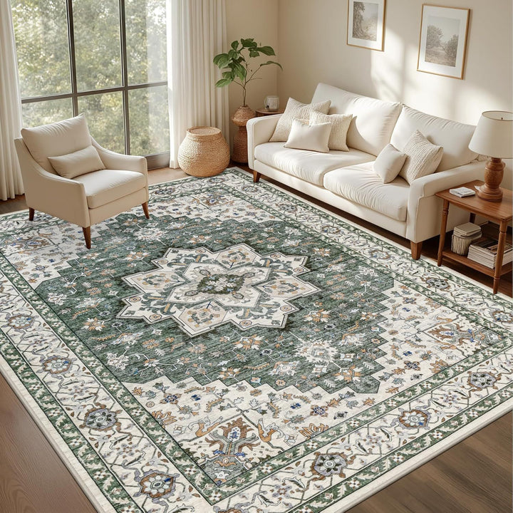 Vintage-Inspired Abstract Area Rug Kalsten