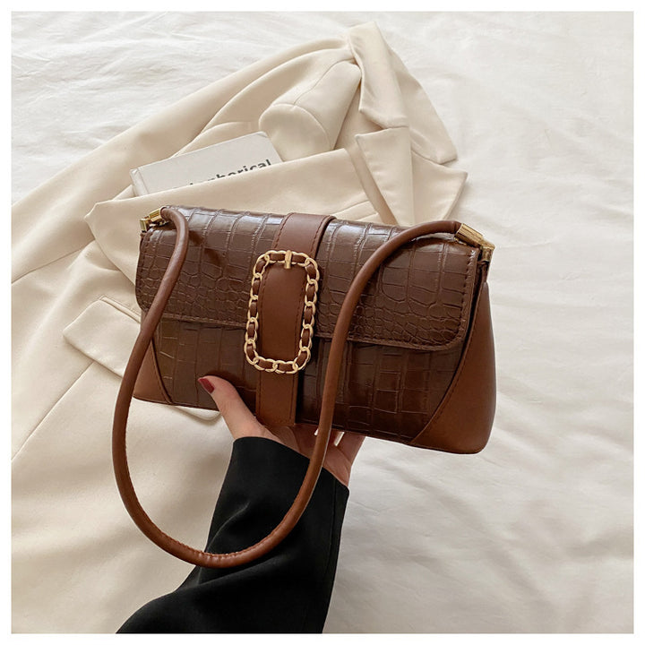 Crocodile Patterned Chain Strap Handbag Kalsten