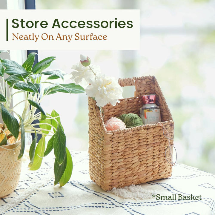 Decorative Woven Trash Bin Kalsten