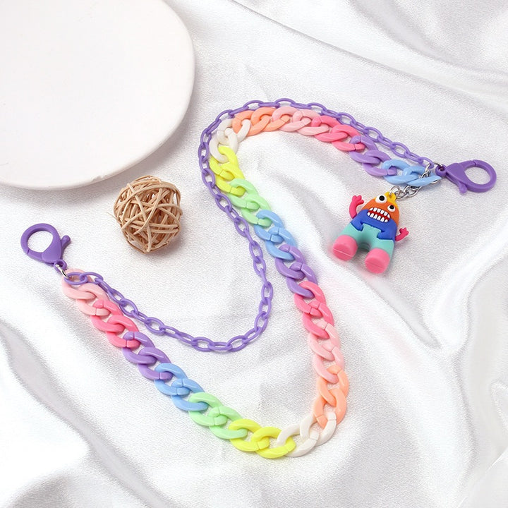 Keychain made of colorful plastic chains with Kalsten pendant