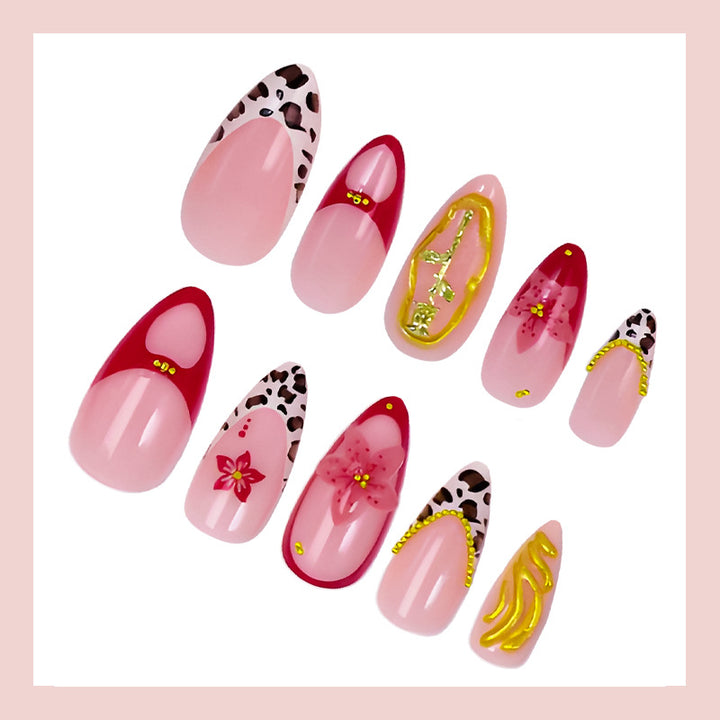 Artificial nail set with creative animal and flower designs Kalsten