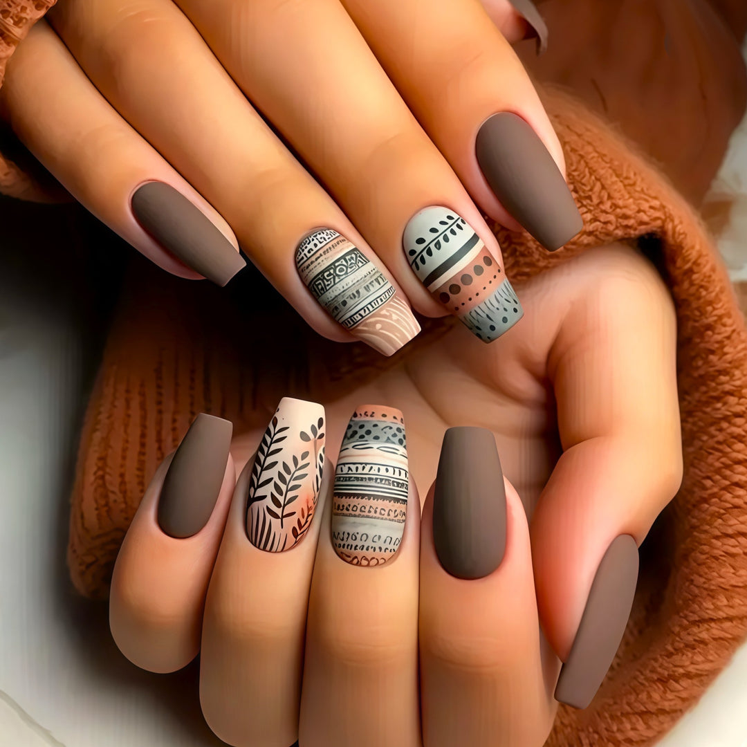 Floral Art Acrylic Nail Set Kalsten