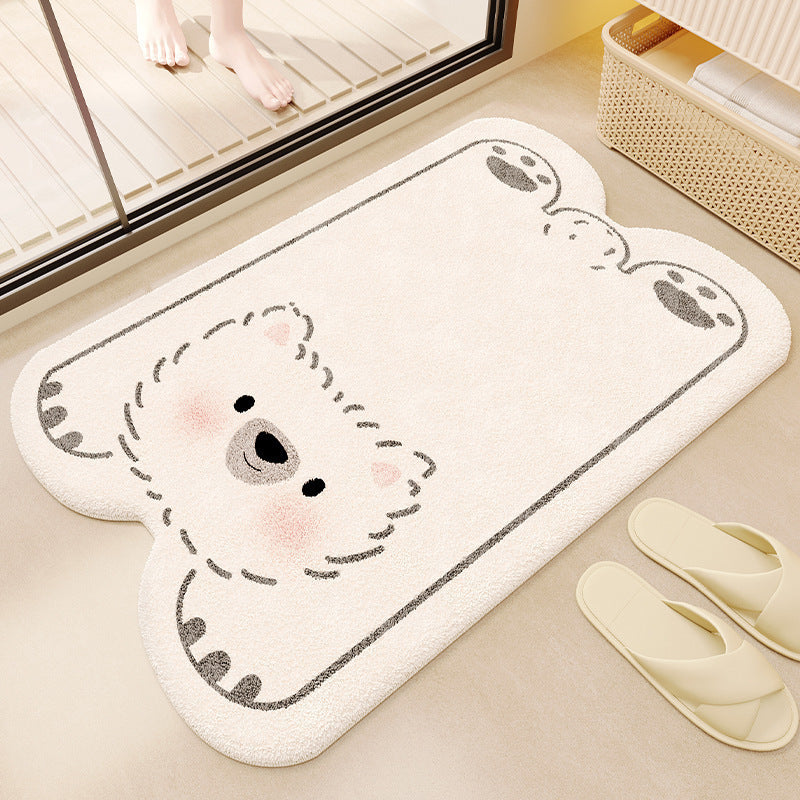 Cat-Themed Plush Bath Mat Kalsten