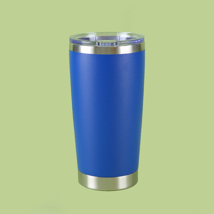 Stainless Steel Tall Slim Thermal Travel Tumbler With Spill-Resistant Clear Slider Lid