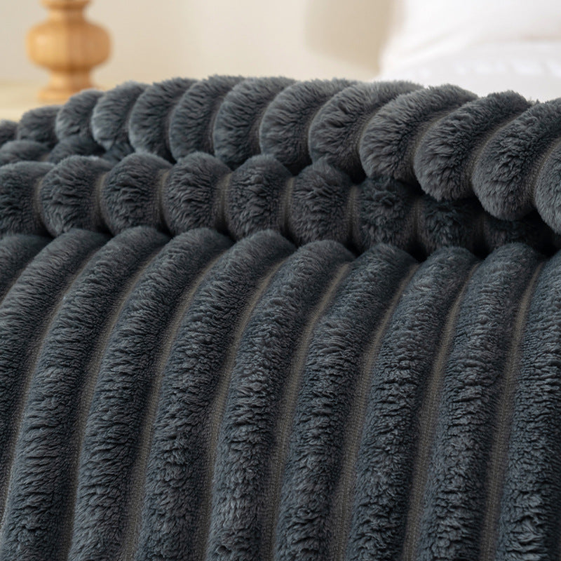 Textured Plush Throw Blanket Kalsten