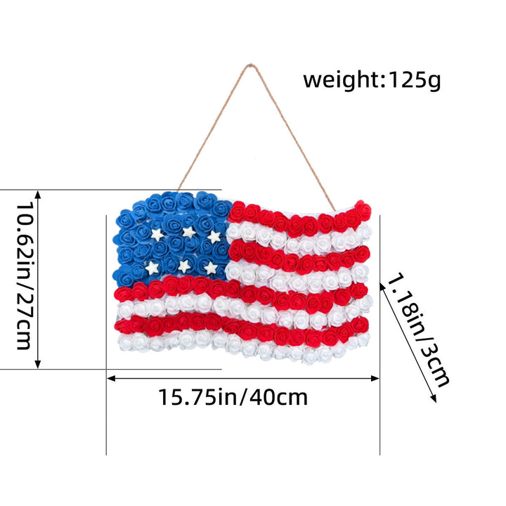 Unisex nan patriotic pom pom front door wreath with star embellishments Kalsten