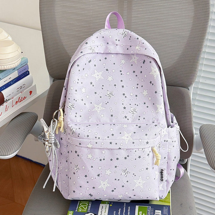 Stylish Star-Patterned School Backpack Kalsten