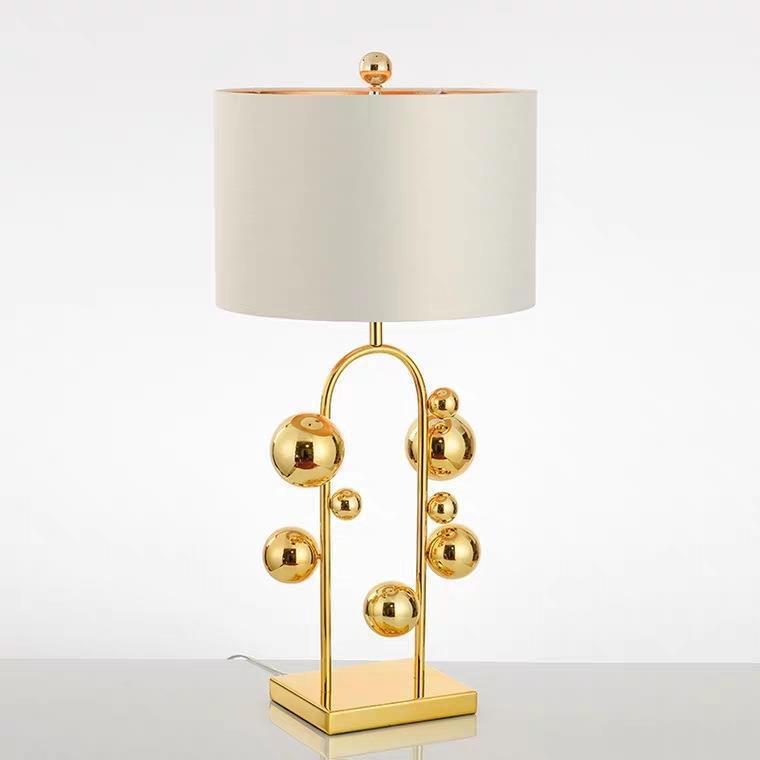 Modern Sculptural Table Lamp with Geometric Design
