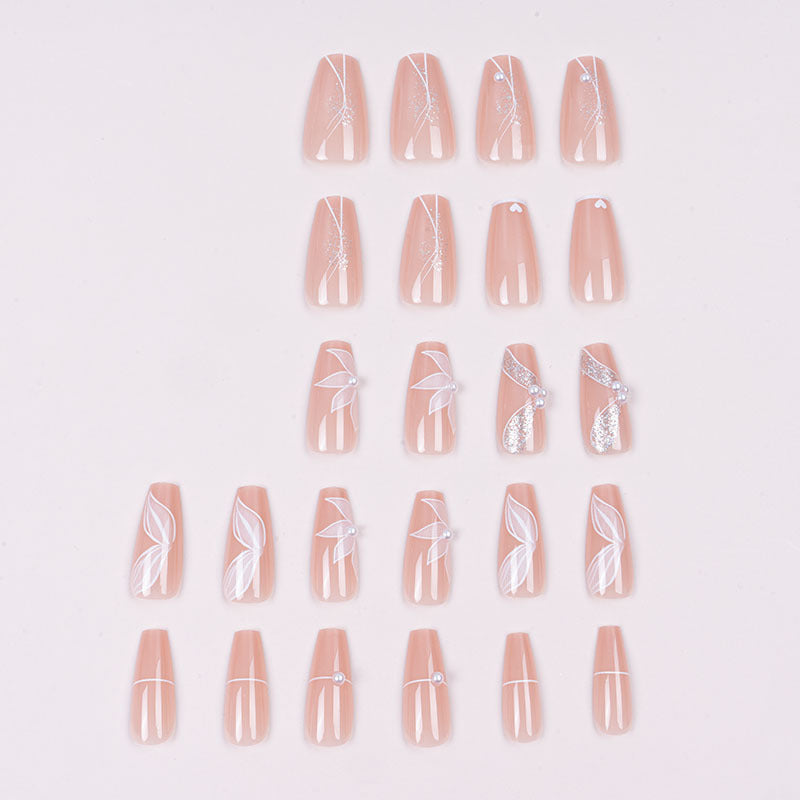 Decorative Floral Press-On Nail Art