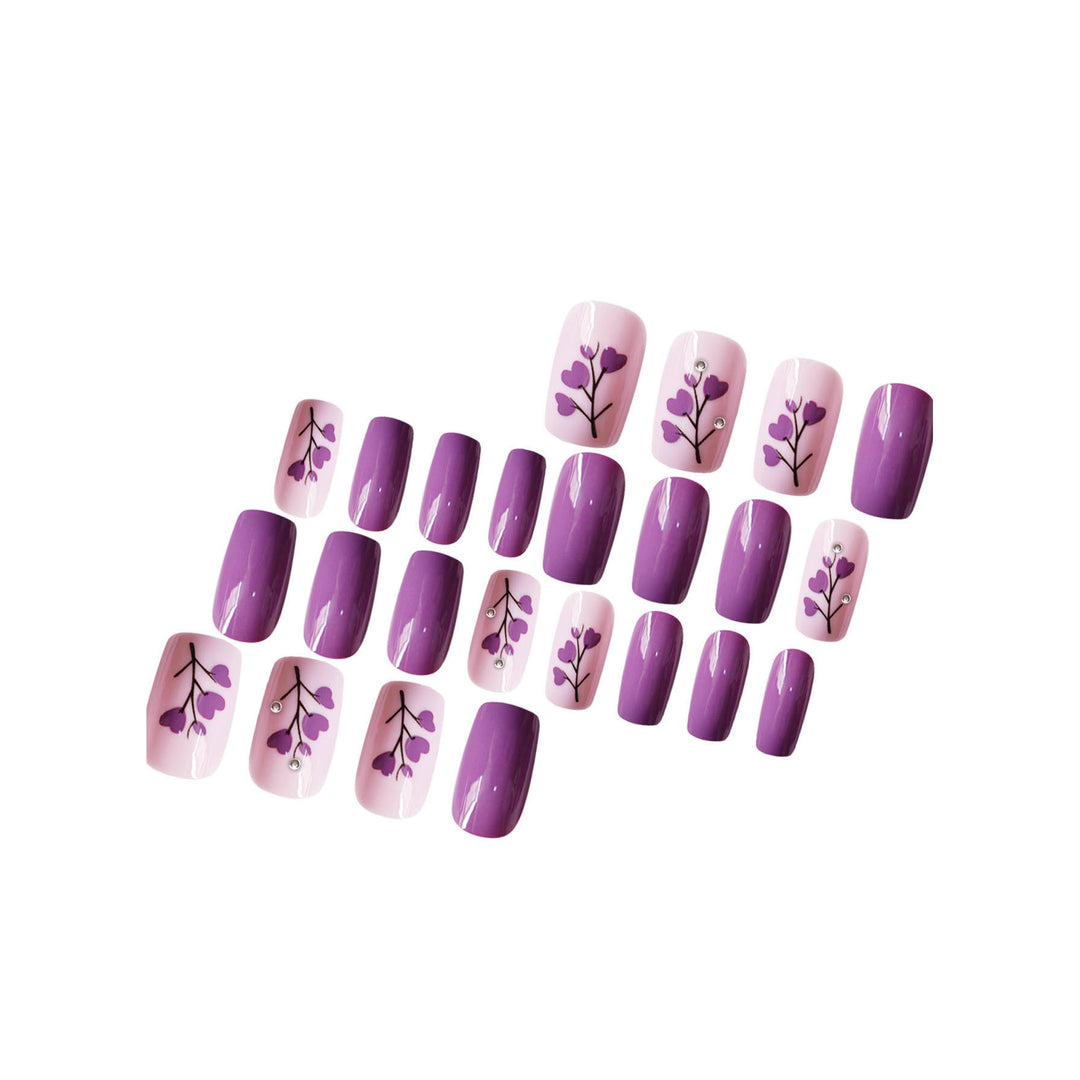 Floral Print Press-On Nail Art Kalsten