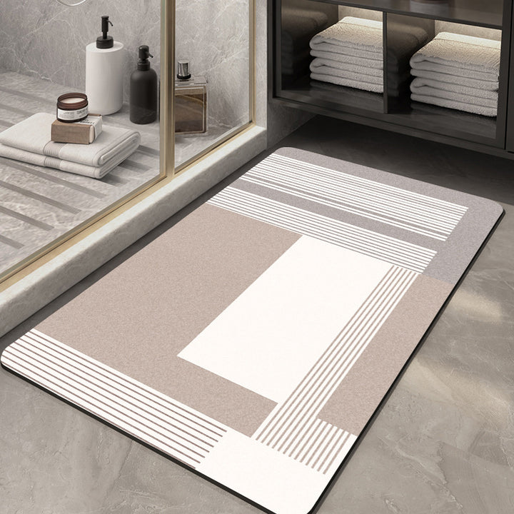 Geometric Patterned Bathroom Mat Kalsten