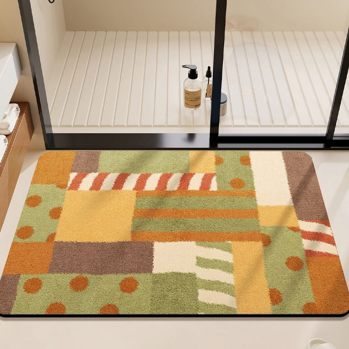 Colorful Geometric Bath Mat Kalsten