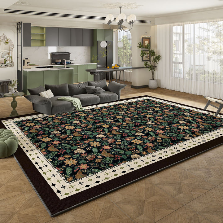 Floral Design Plush Area Rug Kalsten