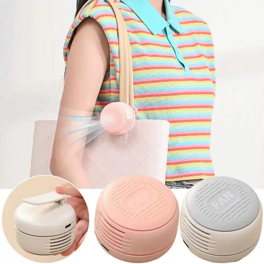 Unisex one size compact portable personal cooling fan with USB rechargeable battery and adjustable louvers Kalsten