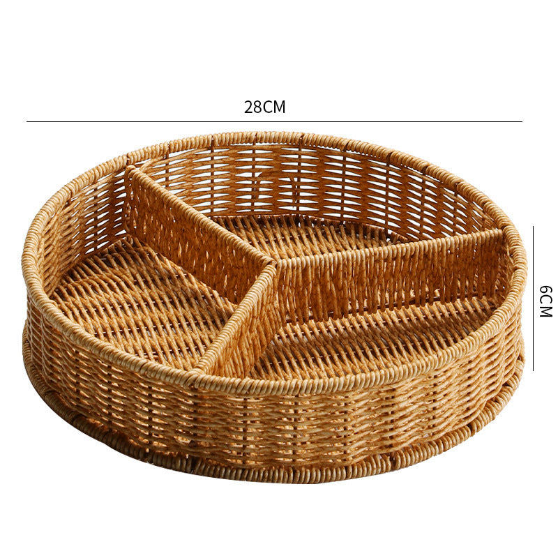Multi-Sectional Woven Storage Basket Kalsten