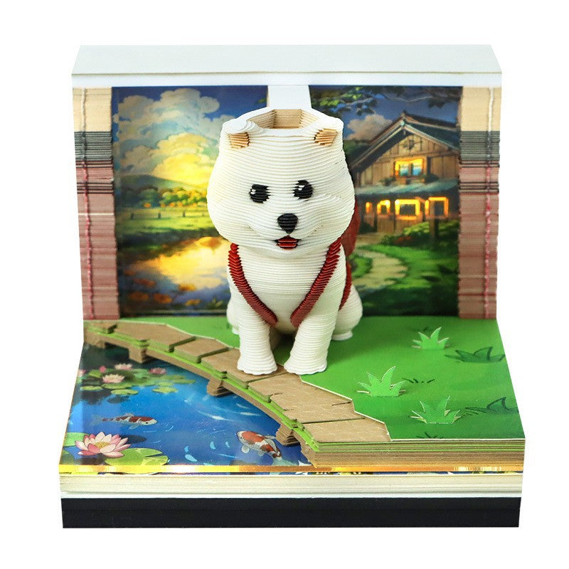 Handcrafted Layered Diorama Led Lightbox With Pop-Up Maple Tree Scene