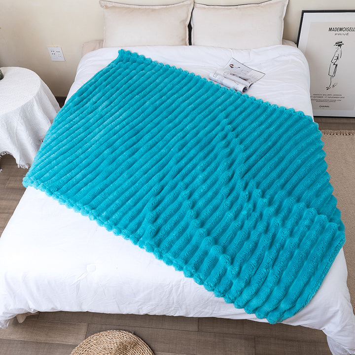 Women's Fluffy Blanket with Textured Design Kalsten