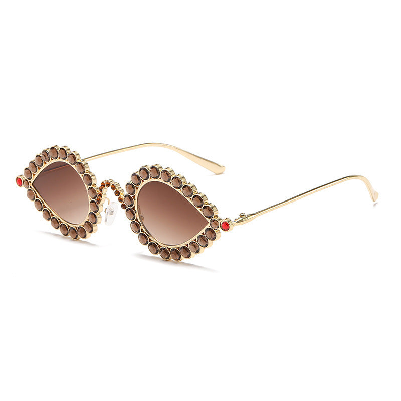 Ladies Glamorous Sunglasses with Sparkling Rhinestone Decoration Kalsten