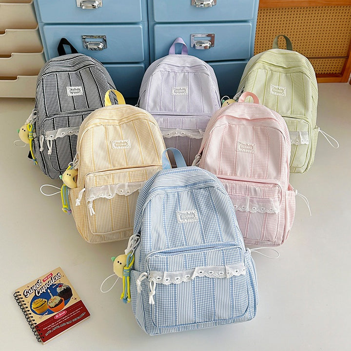 Cute Plaid Design Backpack Kalsten