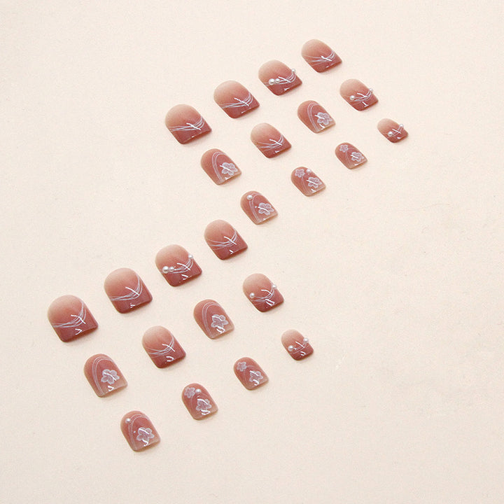 Floral Design Press-On Nails Kalsten