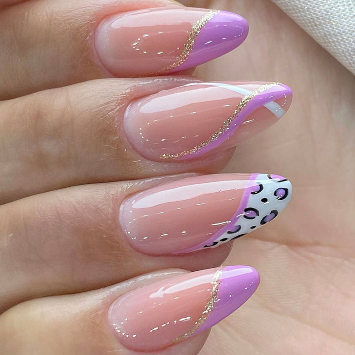 Glamorous Glittery Stiletto Press-On Nails Kalsten