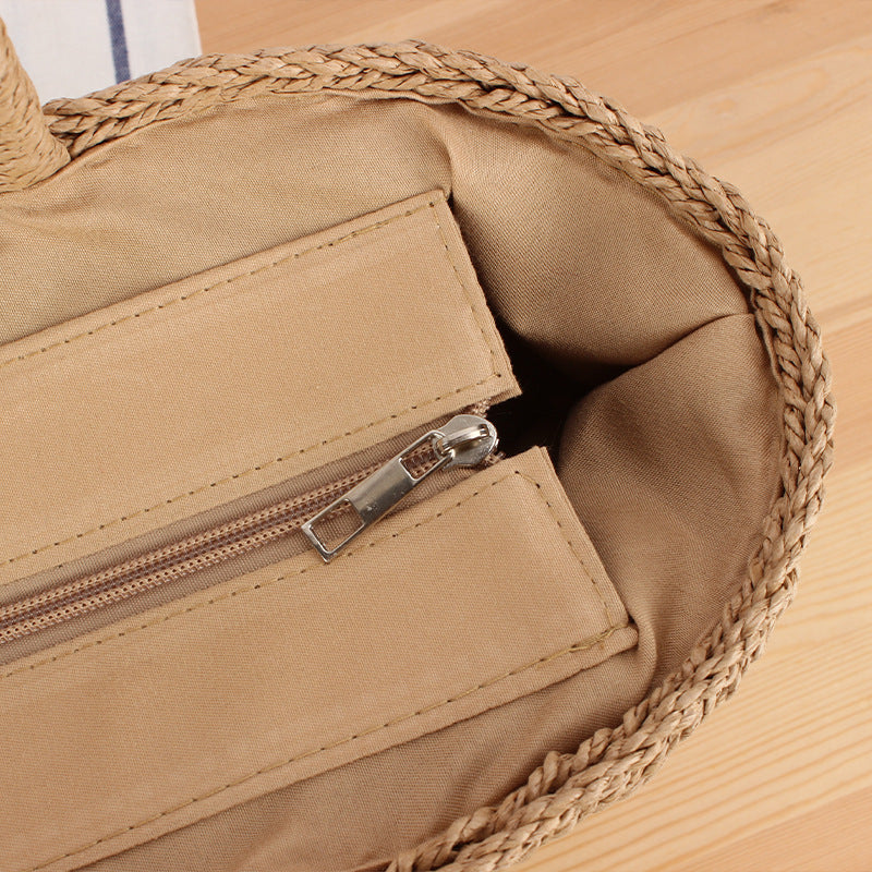 Basket bag with decorative braided design Kalsten