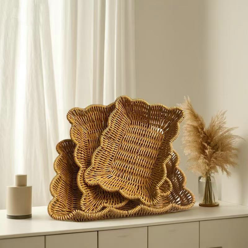 Decorative Woven Fruit Serving Bowl Kalsten
