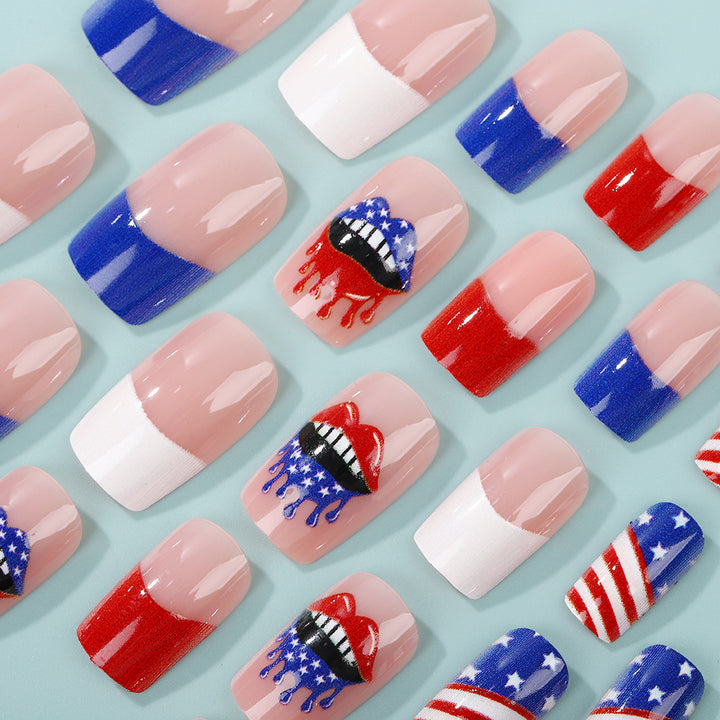 Patriotic style artificial nails Kalsten