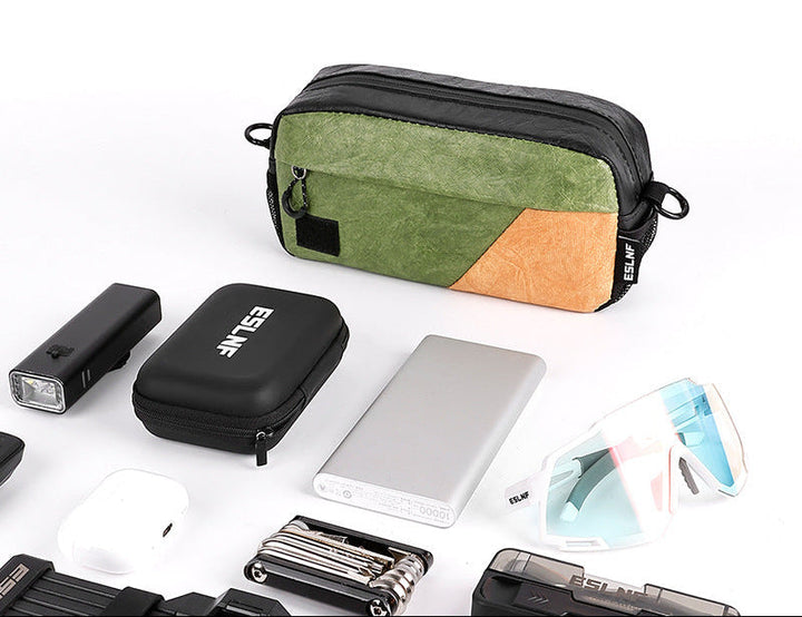 compact waterproof bicycle handlebar organizer pouch with multi-compartment storage and detachable strap Kalsten