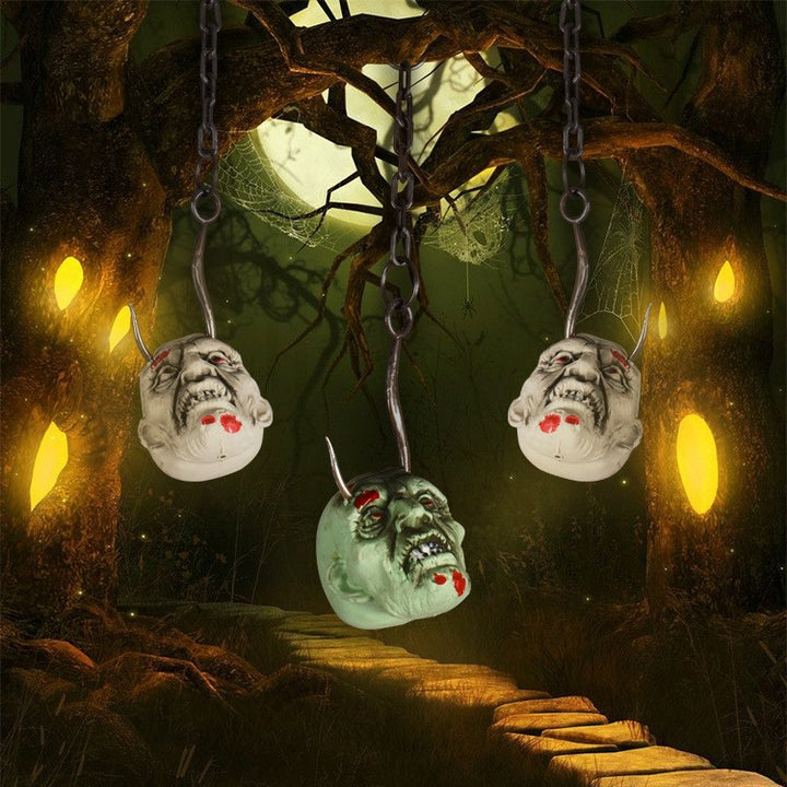 Realistic Hanging Zombie Head Decoration Kalsten