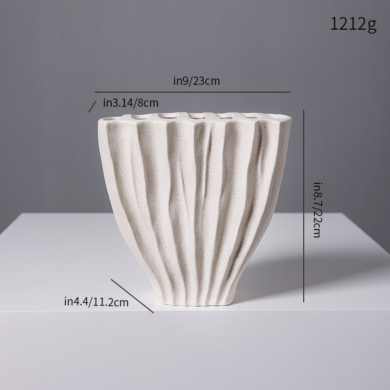 Sculptural Textured Ceramic Vase Kalsten