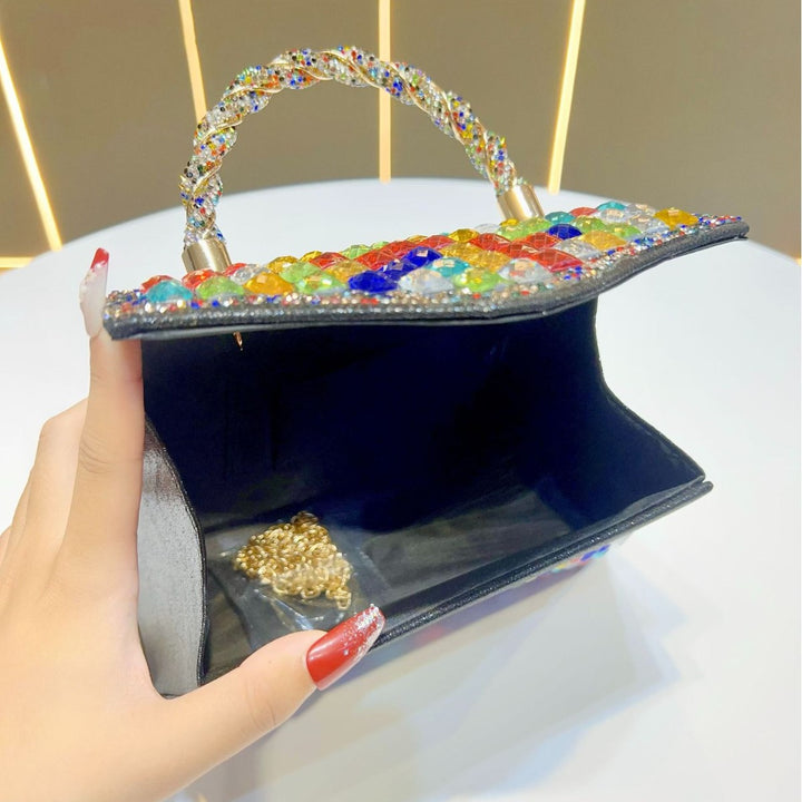 Colorful Rhinestone Evening Handbag