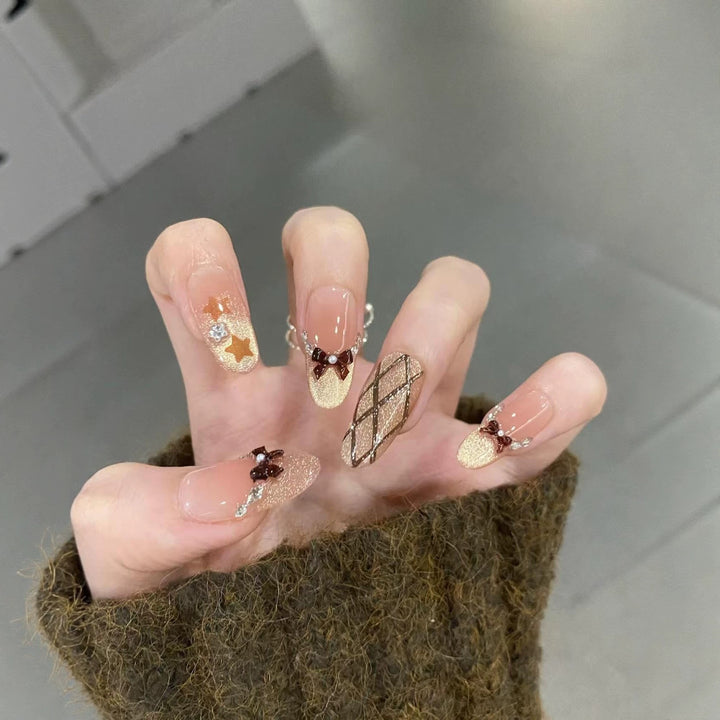 Decorative Press-On Nail Art Set
